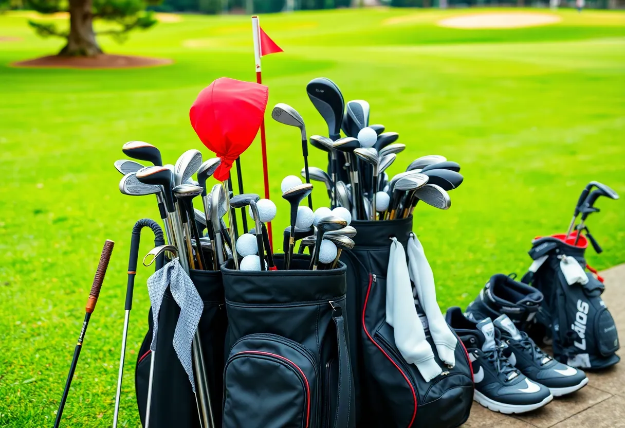 Display of golf gear on sale for early Black Friday