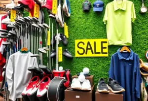 Golf gear on display with discounts at Amazon Prime Day