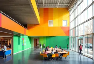 Exterior view of Julia R. Masterman School in Philadelphia, PA.