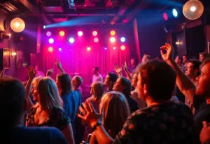 Audience enjoying O-Town's anniversary concert at City Winery