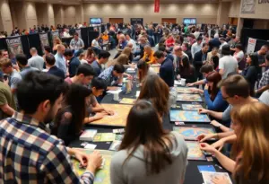 Scene from PAX Unplugged 2026 showcasing tabletop gaming activities