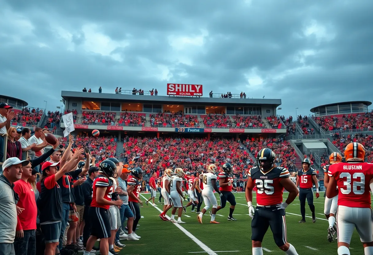 College football game between Penn State Nittany Lions and Rutgers Scarlet Knights.