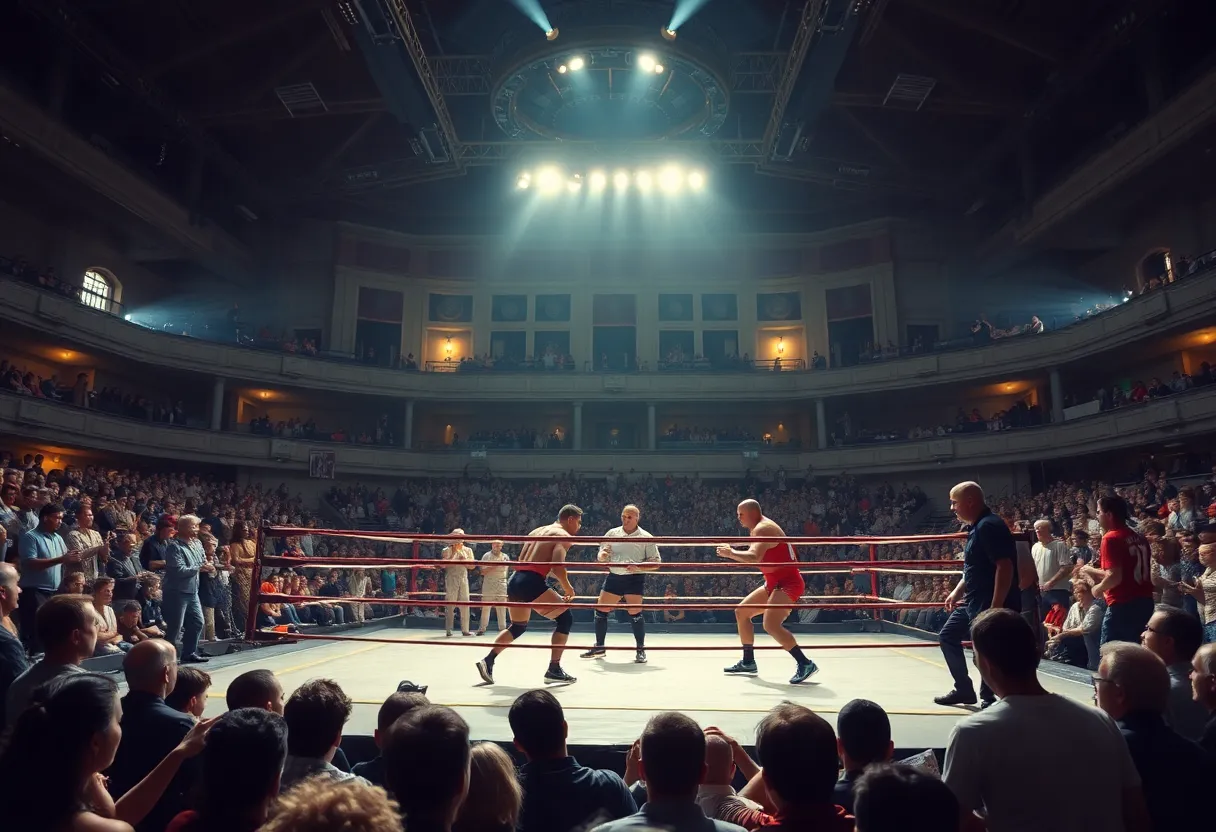 Penn wrestling team competes at the Palestra