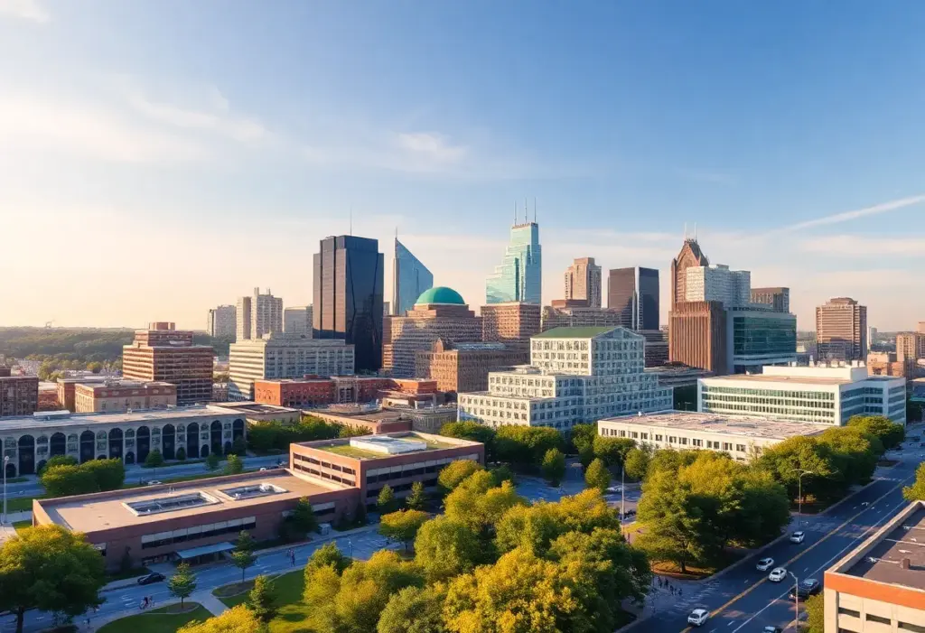 Skyline of Pennsylvania showcasing economic development and growth