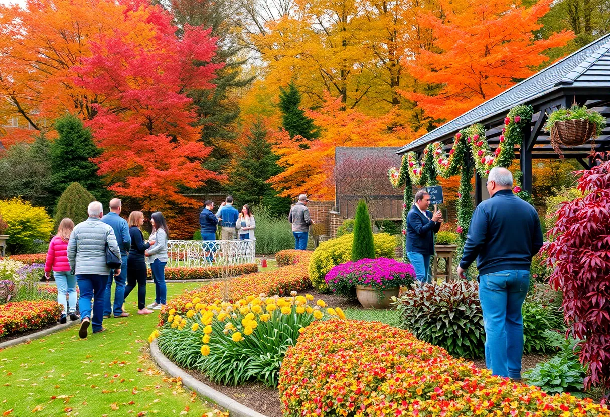 Colorful autumn foliage in Philadelphia's gardens during events in November 2025.