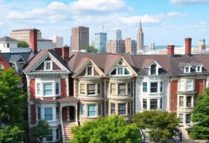 Historic and modern homes in Philadelphia undergoing renovation