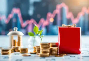 Illustration representing growth and strategic investment in finance.