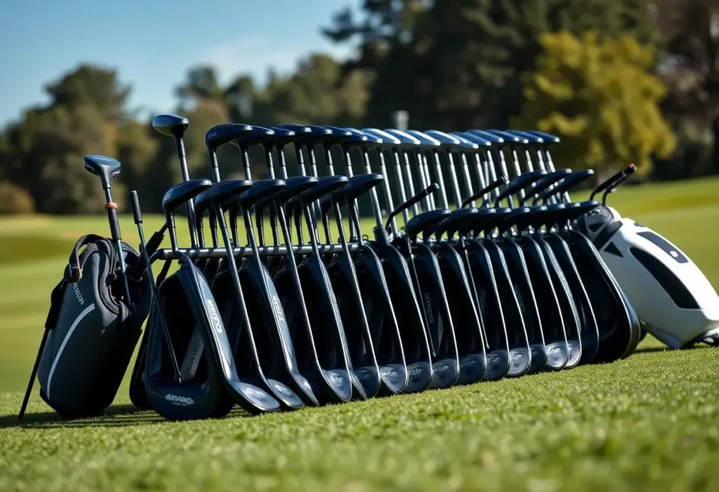 Customers exploring innovative golf equipment at PXG store