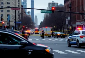 Emergencies responders at the site of a shooting near the White House.