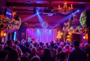 A lively concert scene at The Copper Crow during Thanksgiving Eve.