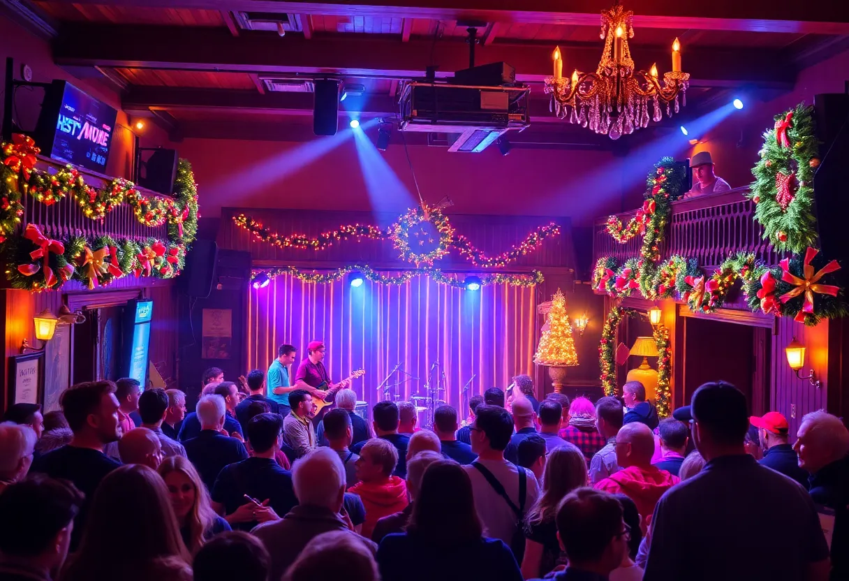 A lively concert scene at The Copper Crow during Thanksgiving Eve.