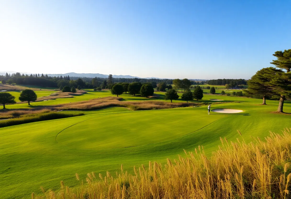 Scenic view of The Gimme par-3 golf course in Bradenton, Florida.