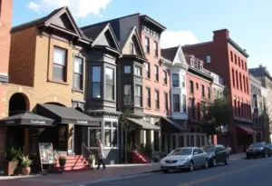 Vibrant street scene in an emerging Philadelphia neighborhood