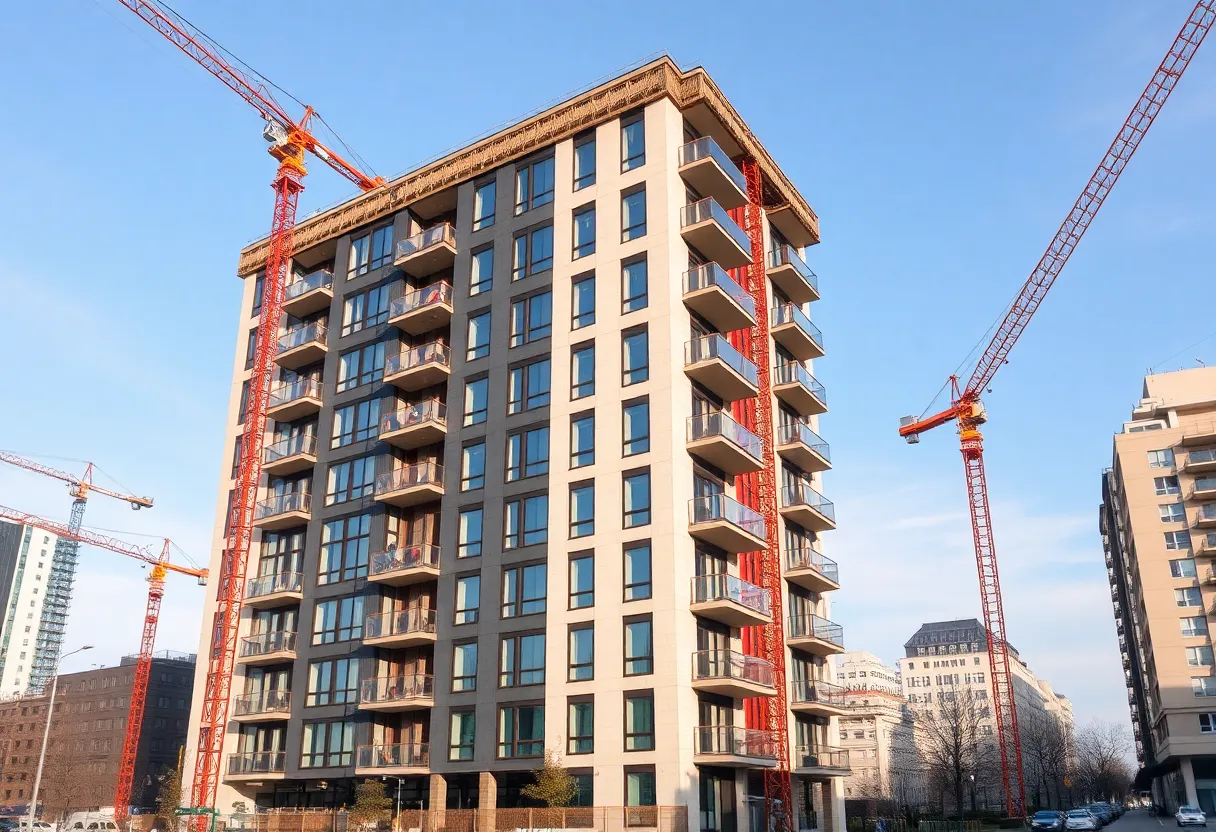 Construction site of 1701 Market Street being converted to apartments