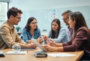 Educators learning about AI integration in a classroom
