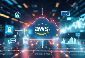 Illustration of AWS European Sovereign Cloud with data protection themes