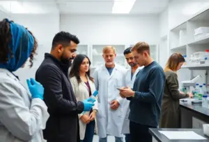 Adults participating in Biomedical Technician Training at Wistar Institute