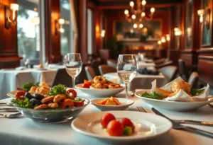 Elegant seafood dinner setting at Blackfish BYOB