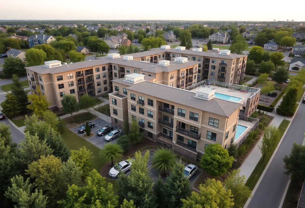 Garden-style multifamily property featuring modern architecture and community amenities.