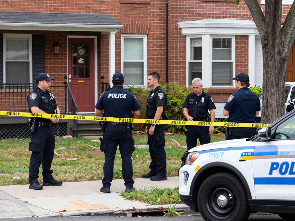 Police investigating the scene of a double shooting in the Bronx
