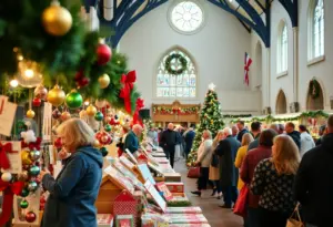 Scene from Christmas Bazaar at St. Patrick Church in Philadelphia