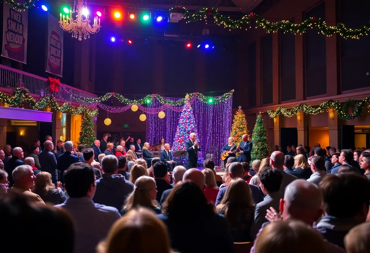 Crowd enjoying the Christmas In Hawaii concert at PhilaMOCA