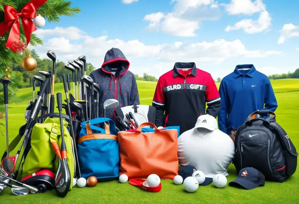 Display of golf gear on sale for Cyber Monday