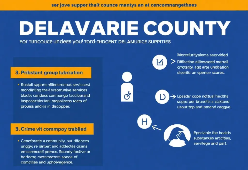 Illustration of community support initiatives in Delaware County