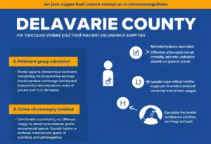 Illustration of community support initiatives in Delaware County