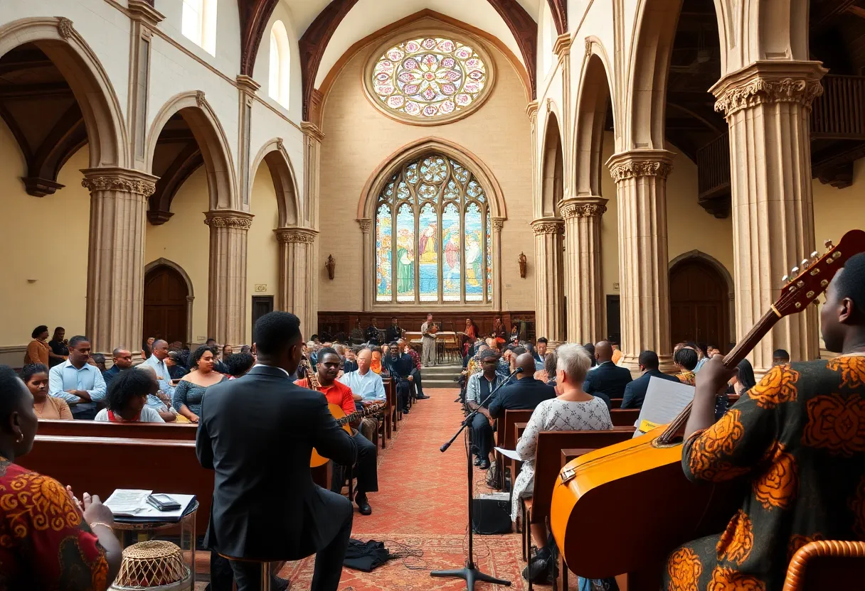 Audience enjoying a live performance at the Church of the Holy Trinity
