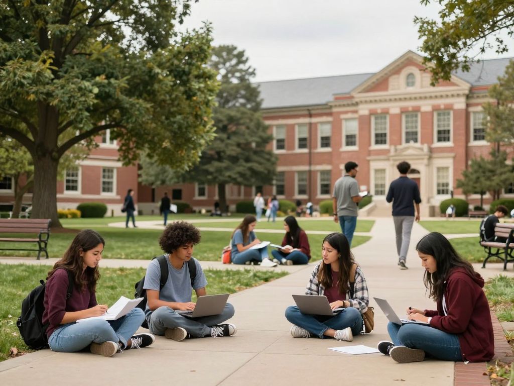 Students at Dickinson College campus participating in activities