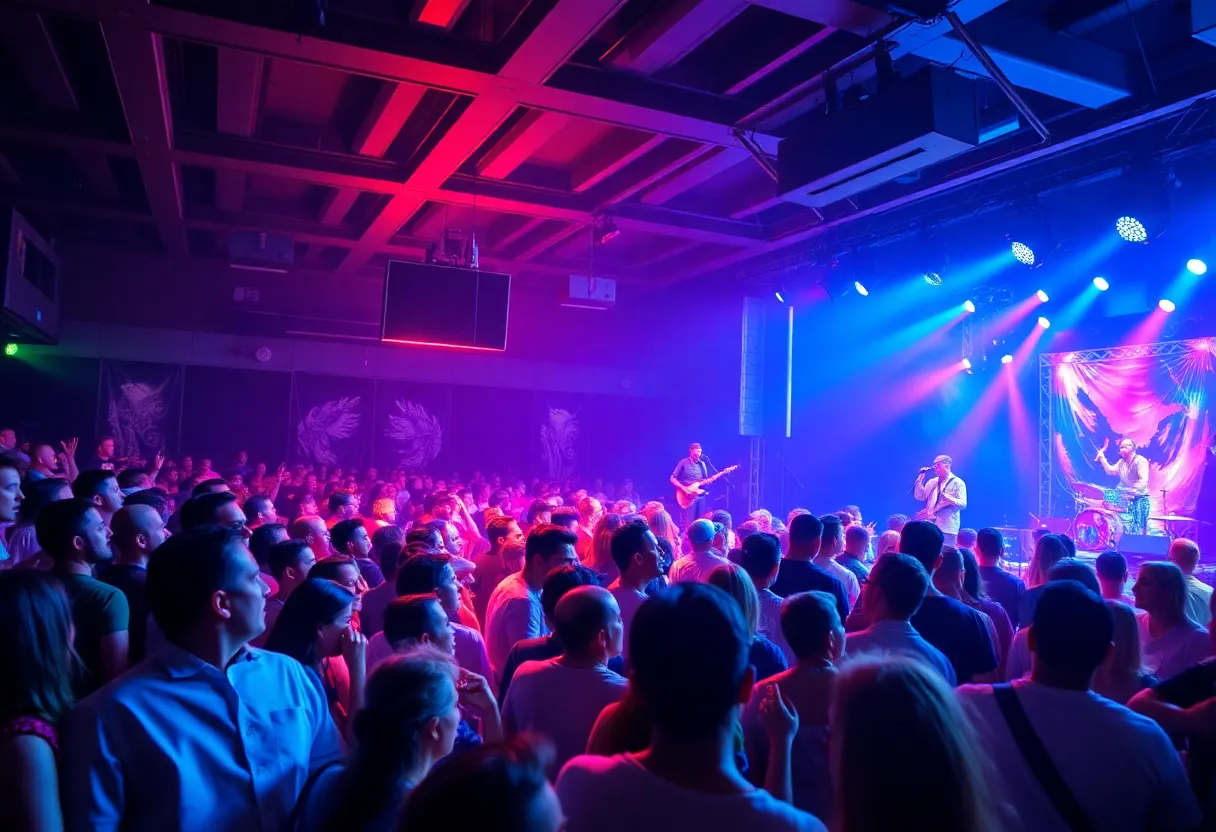 Audience enjoying DJ Raphi's live performance at Brooklyn Bowl