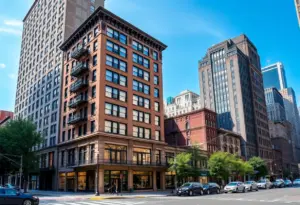 Historic Drake apartment building in Center City, Philadelphia