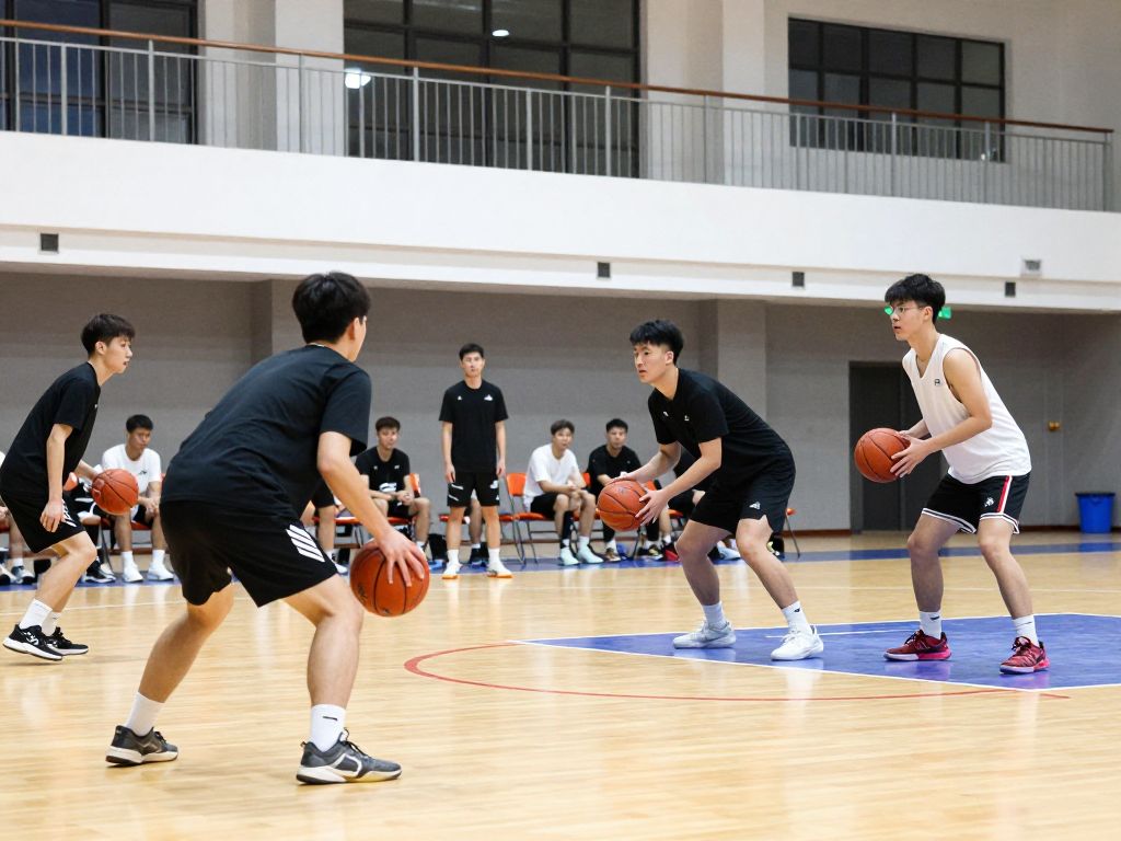 Drexel University student-athletes preparing for a basketball game