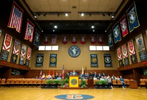 Ceremony setting for Drexel University Hall of Fame induction.