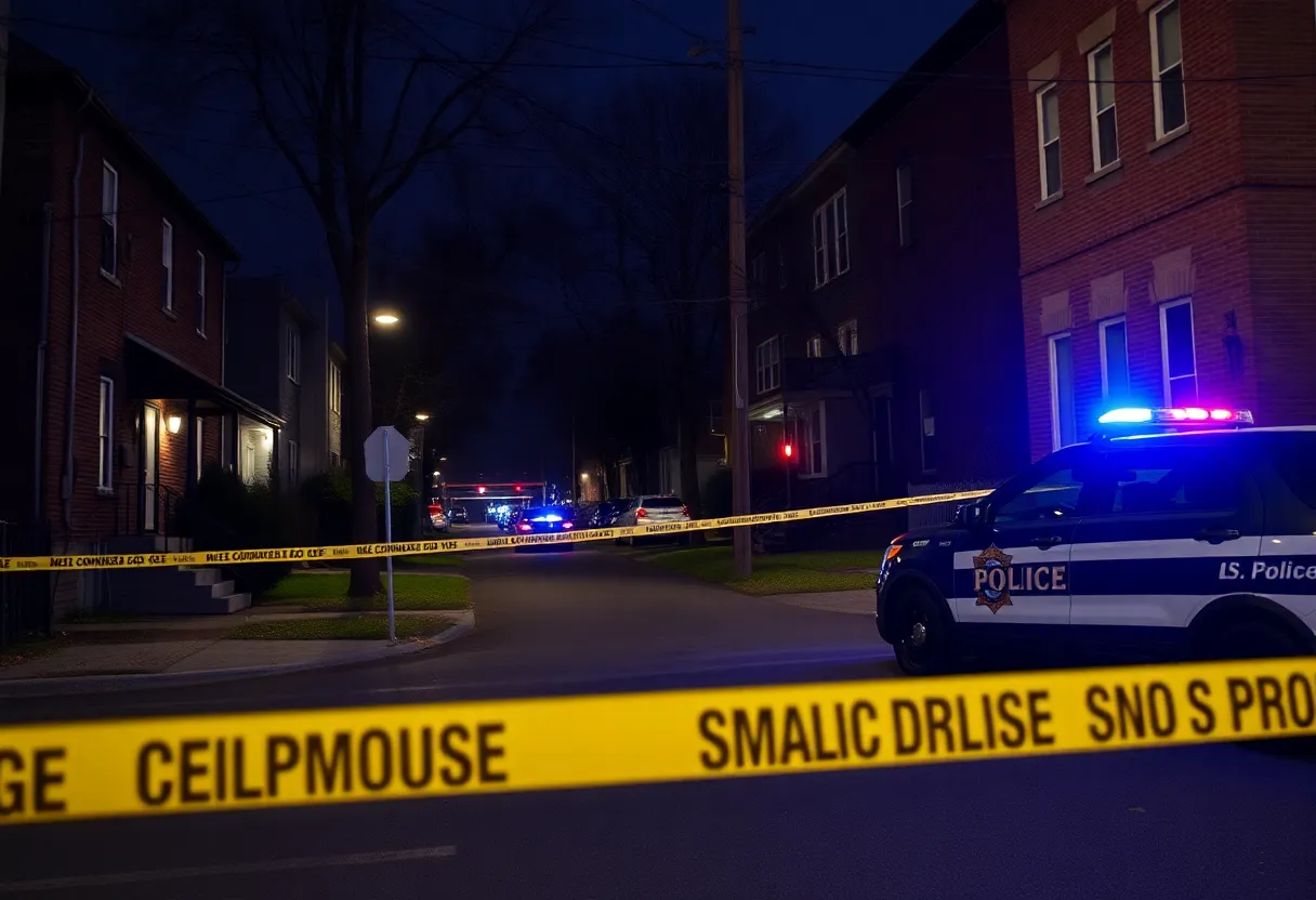 Police at the scene of a fatal double shooting in West Philadelphia