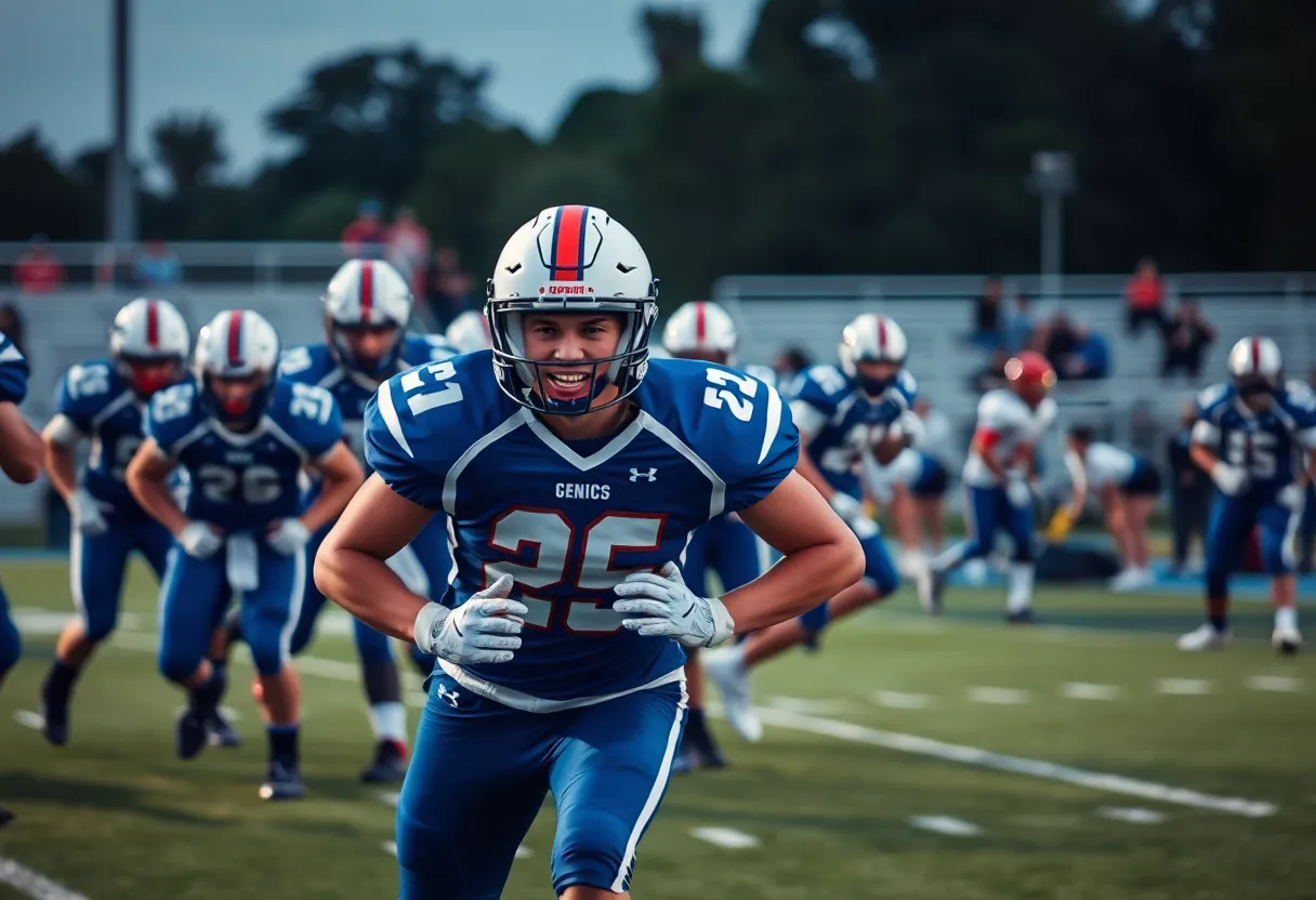 High School Football Game in Gnadenhutten