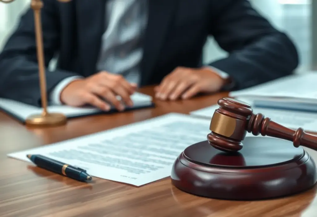 Grabar Law Office desk with legal documents