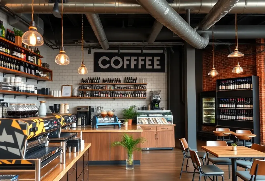 Interior view of Happy Bear Coffee Co. at the Navy Yard