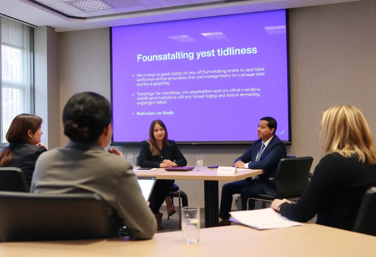 Hospitality workers participating in a human trafficking awareness training session.