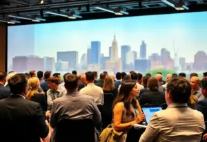 Professionals networking at IAMPHENOM HR AI Conference