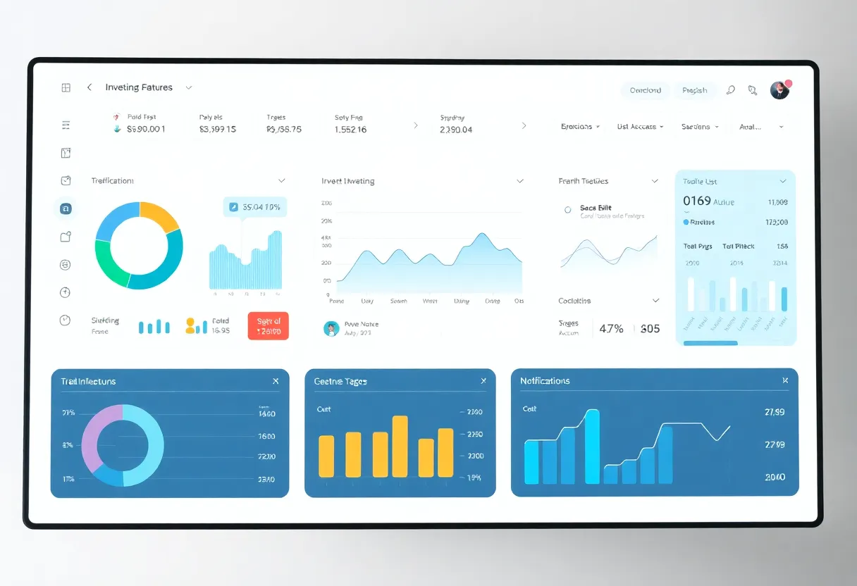 Visual representation of an investment tracking dashboard with key features highlighted.