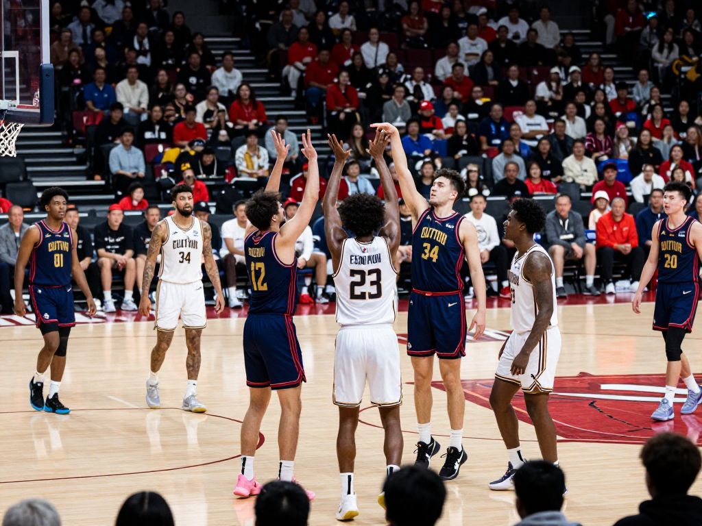 La Salle women's basketball team celebrating a victory on the court