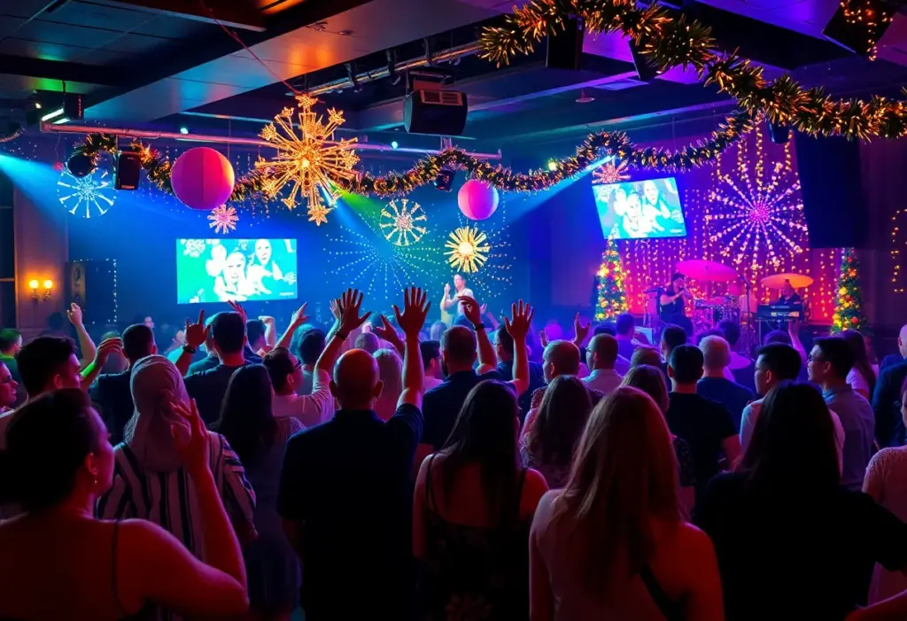 Crowd celebrating New Year's Eve at MilkBoy Philadelphia