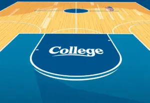 Concept art representing NIL opportunities in college basketball
