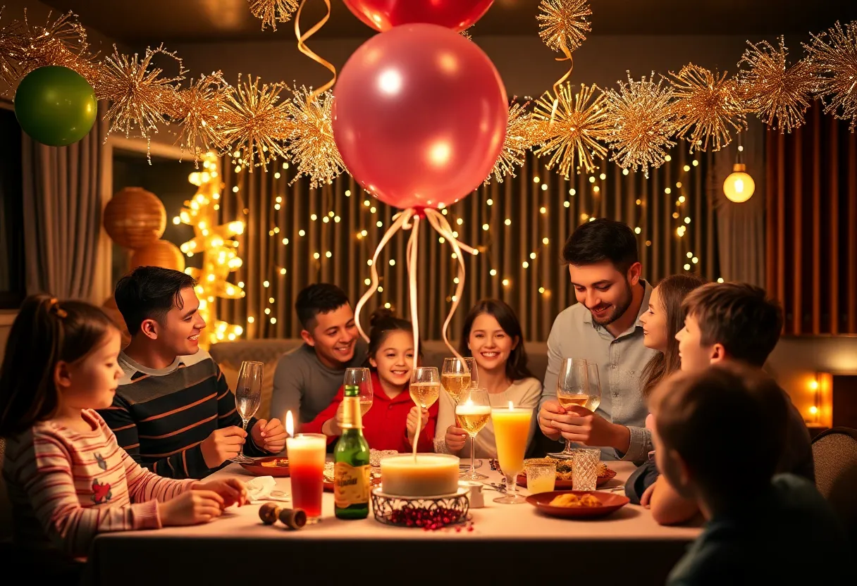 Families celebrating at Maple Shade's Noon-Year's Eve Party