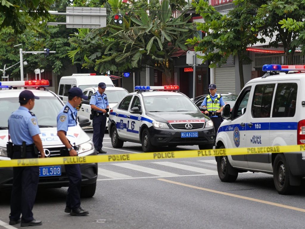 Police investigating a hit-and-run scene in North Philadelphia.