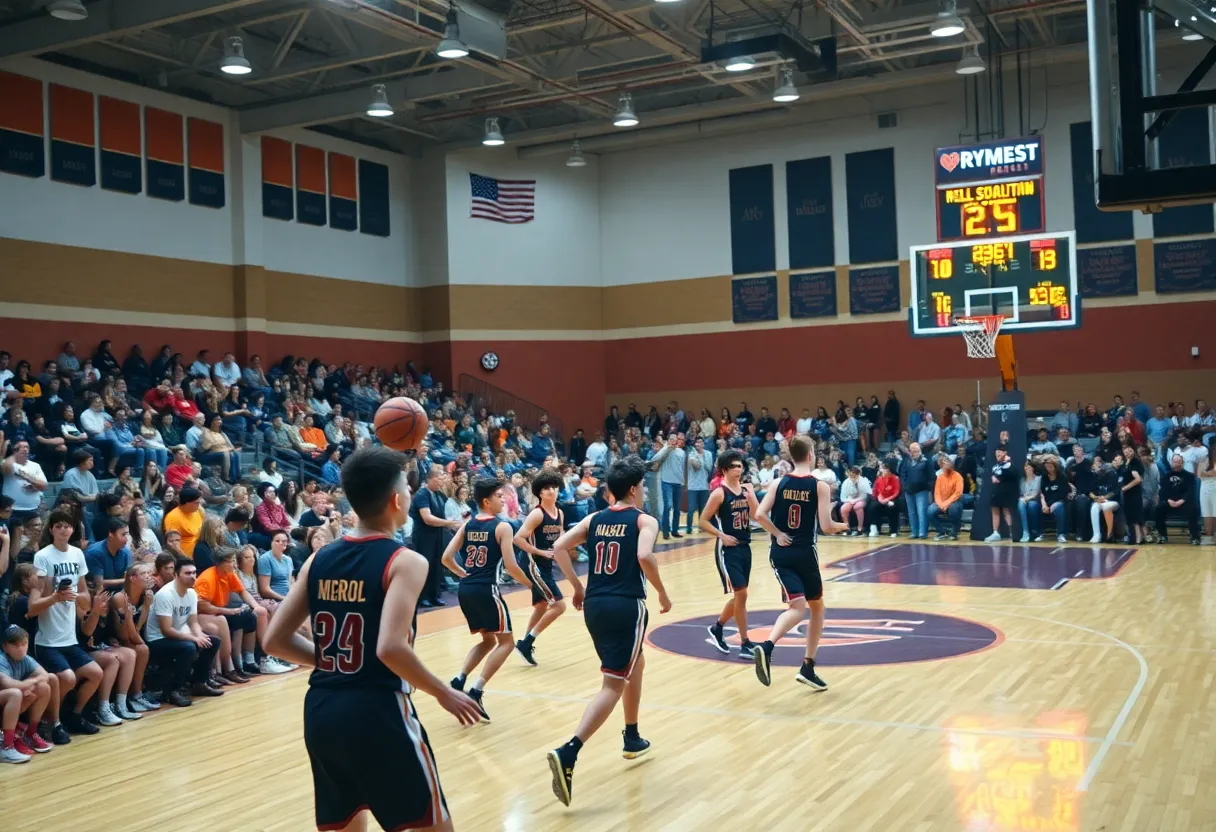 Paul VI Panthers during a high school basketball game