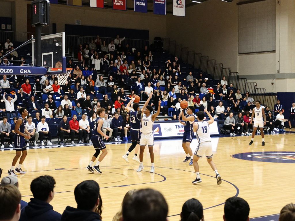 Collegiate basketball game atmosphere at the Palestra