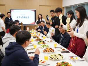 Athletes at Penn Sprint Football annual banquet celebrating awards